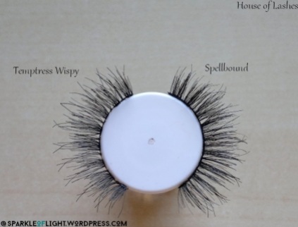 sparkleoflight house of lashes spellbound review temptress wispy comparison