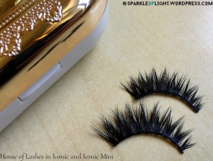 sparkleoflight mini collection house of lashes review iconic false lashes fake falsies hol comparison review